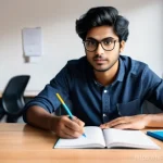 Home 14 광고디자인 직무의 평균 연봉 - **Prompt: The Aspiring Entry-Level Designer**
A young, enthusiastic Indian graphic designer in t...